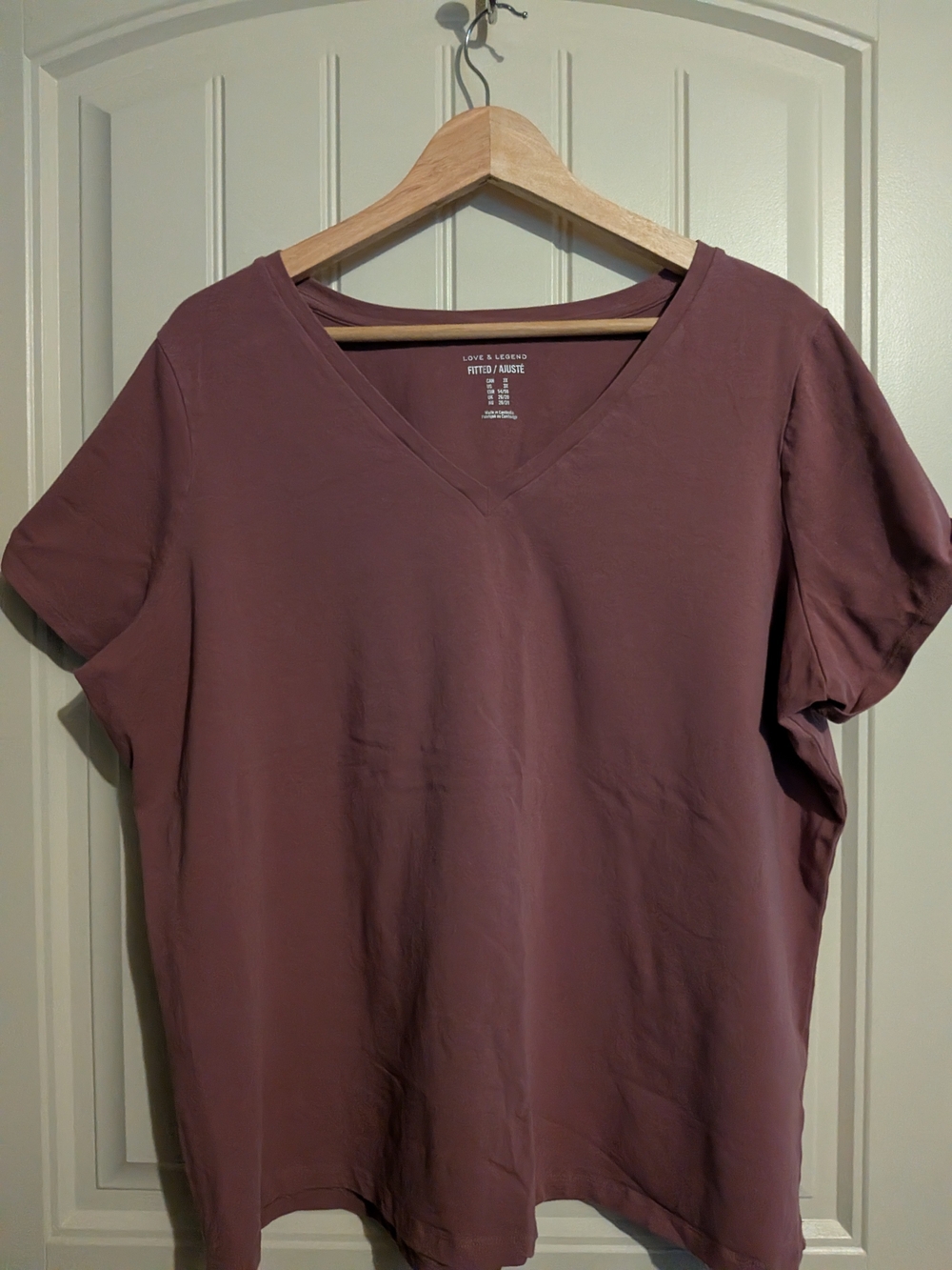 4/$45 - NWOT Love & Legend V-Neck Tee in Dusty Pinky Mauve